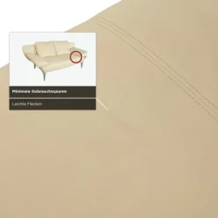 Pamono 1600 Two-Seater Cream Sofa in Leather from Rolf Benz Hot