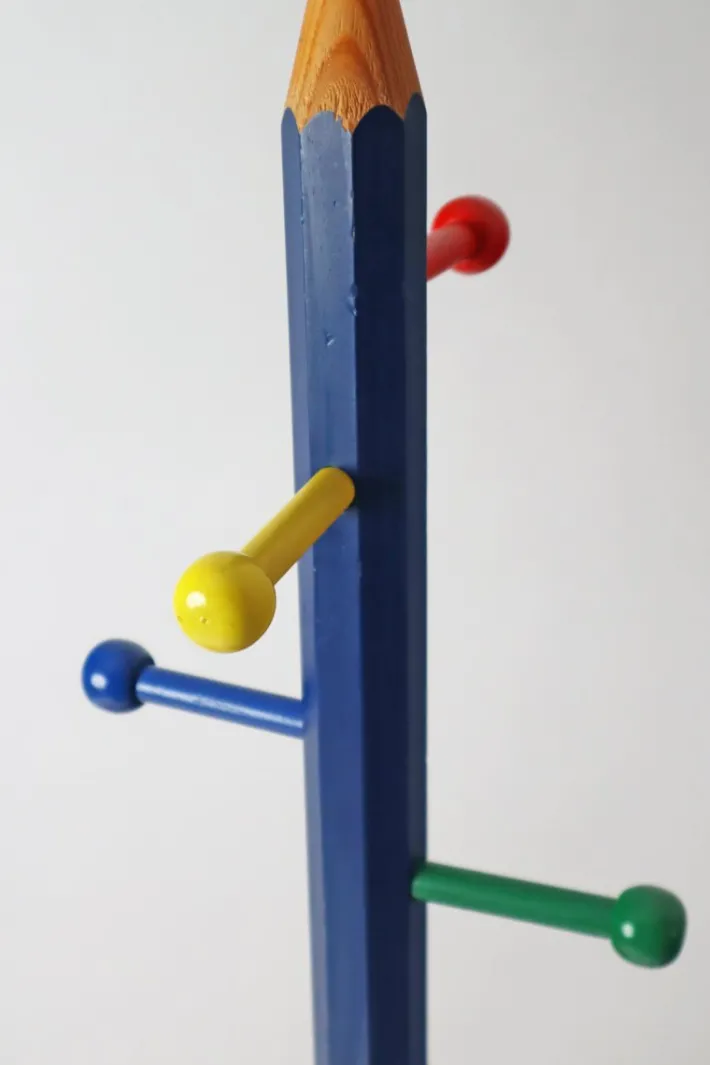 Pamono ABC Children's Chairs and Pencils Coat Rack, France 1980s, Set of 3 Sale