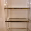 Pamono Acrylic Glass, Acrylic & Brass Glass Shelf Best