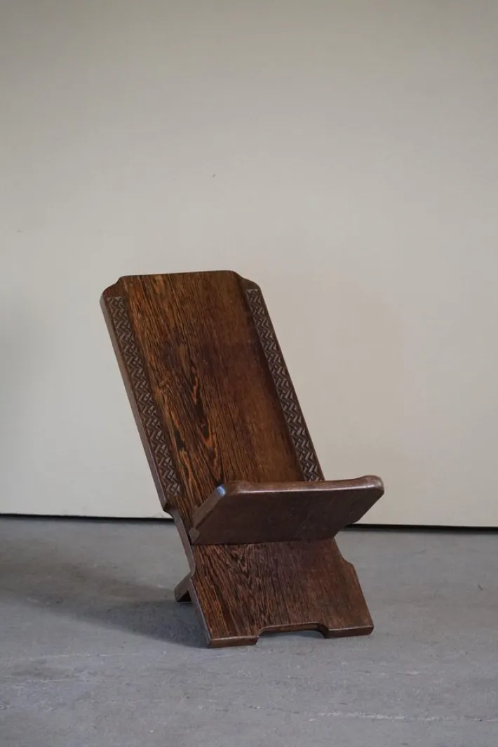 Pamono African Tribal Hand Carved Folding Palaver Chair, 1960s New
