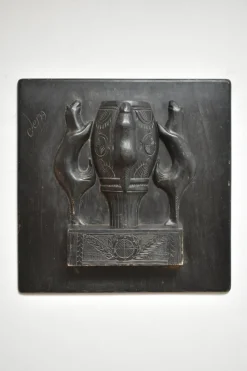 Pamono Africanist Wooden Low Relief with Animal Pattern, 1960s