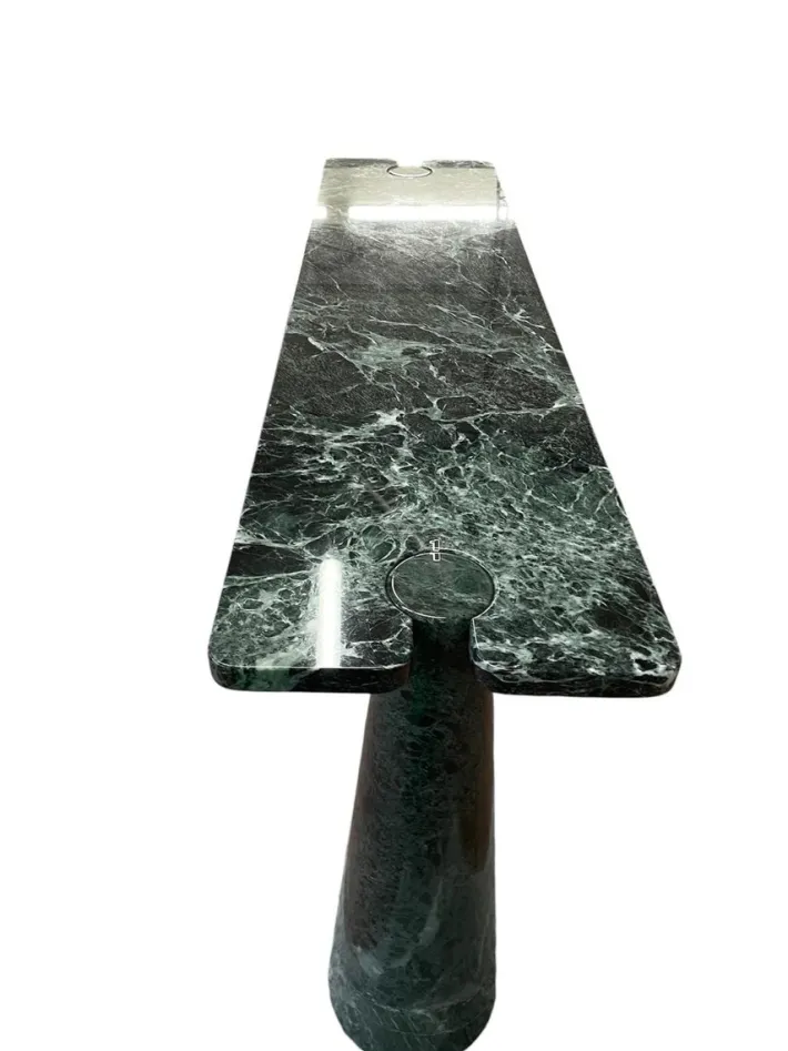 Pamono Alps Green Marble Eros Console by Angelo Mangiarotti for Skipper, 1990s Clearance
