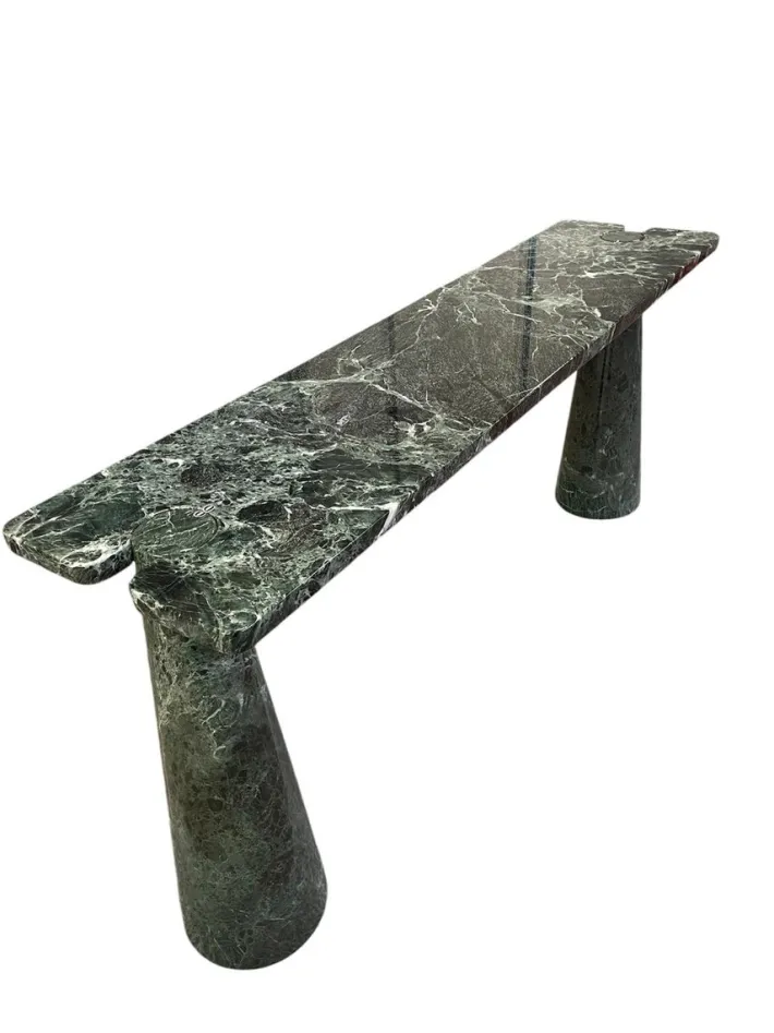Pamono Alps Green Marble Eros Console by Angelo Mangiarotti for Skipper, 1990s Clearance
