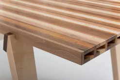 Pamono Alveo Table in Multicolored Solid Honeycomb Wood Clearance