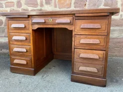 Pamono American Office Desk in Oak, 1950s Best