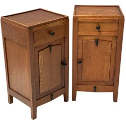 Pamono Amsterdam School Art Deco Nightstands, 1920s, Set of 2