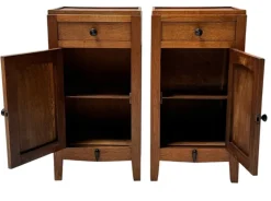 Pamono Amsterdam School Art Deco Nightstands, 1920s, Set of 2