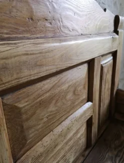Pamono Anitque Spanish Chestnut Settle Bench, 1880