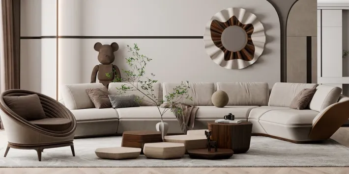 Pamono Antelope Canyon Corner Sofa by Alma De Luce Clearance