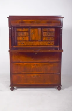 Pamono Antique Abattant Cabinet with Large Drawers, 1890s Outlet