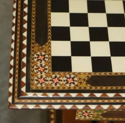 Pamono Antique Anglo Indian Chess Board Games Table, 1920s Sale