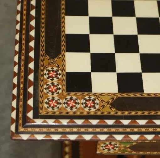 Pamono Antique Anglo Indian Chess Board Games Table, 1920s Sale