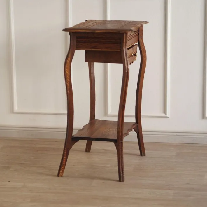 Pamono Antique Art Nouveau Dressing Table with Mirror and Drawer Best