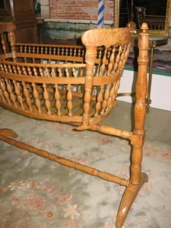 Pamono Antique Ash Baby Crib Discount