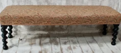 Pamono Antique Barley Twist Bench in Oak, 1880 Sale