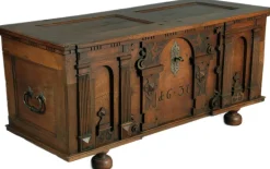 Pamono Antique Baroque Chest in Oak, 1637 New