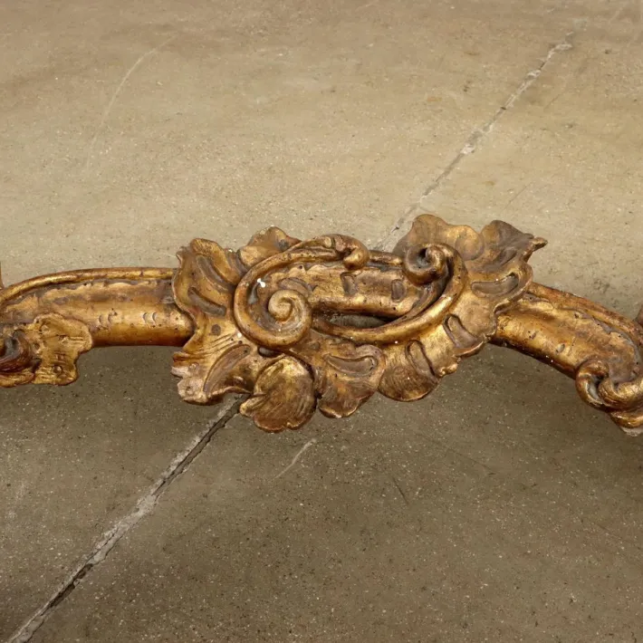 Pamono Antique Baroque Console Table in Gilded Wood