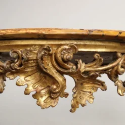 Pamono Antique Baroque Console Table in Gilded Wood
