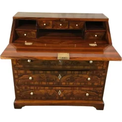 Pamono Antique Baroque Walnut Secretary, Germany, 1750s