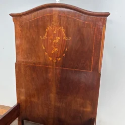 Pamono Antique Bed in Walnut Inlaid New