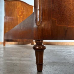 Pamono Antique Bed in Walnut Inlaid New