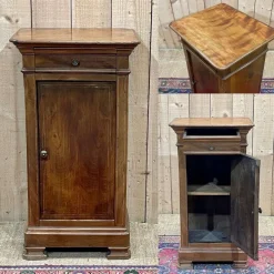 Pamono Antique Bedside Table in Fruit Wood, 1890s Hot