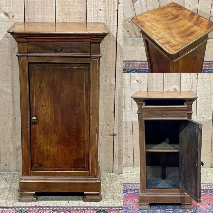 Pamono Antique Bedside Table in Fruit Wood, 1890s Hot