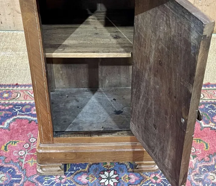 Pamono Antique Bedside Table in Fruit Wood, 1890s Hot