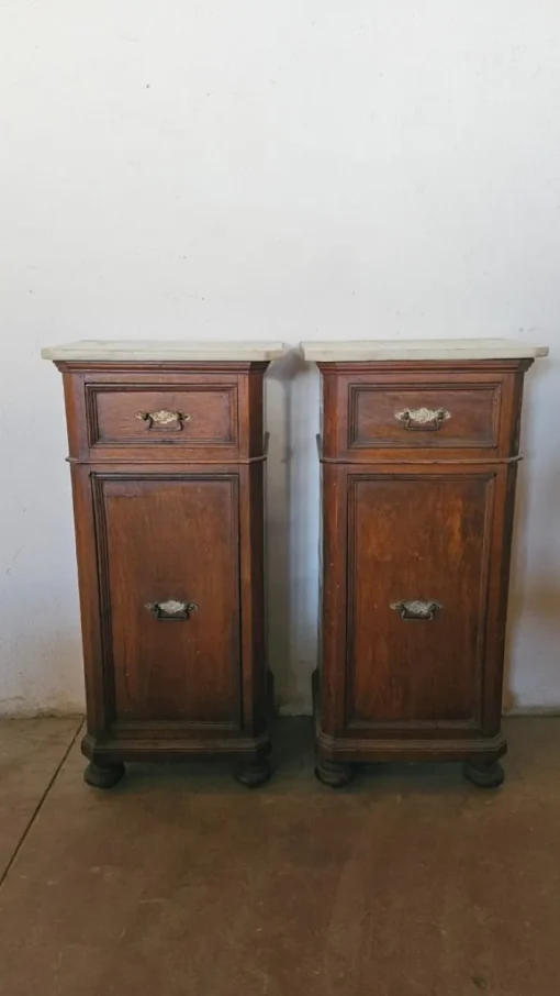 Pamono Antique Bedside Tables, 1890s, Set of 2