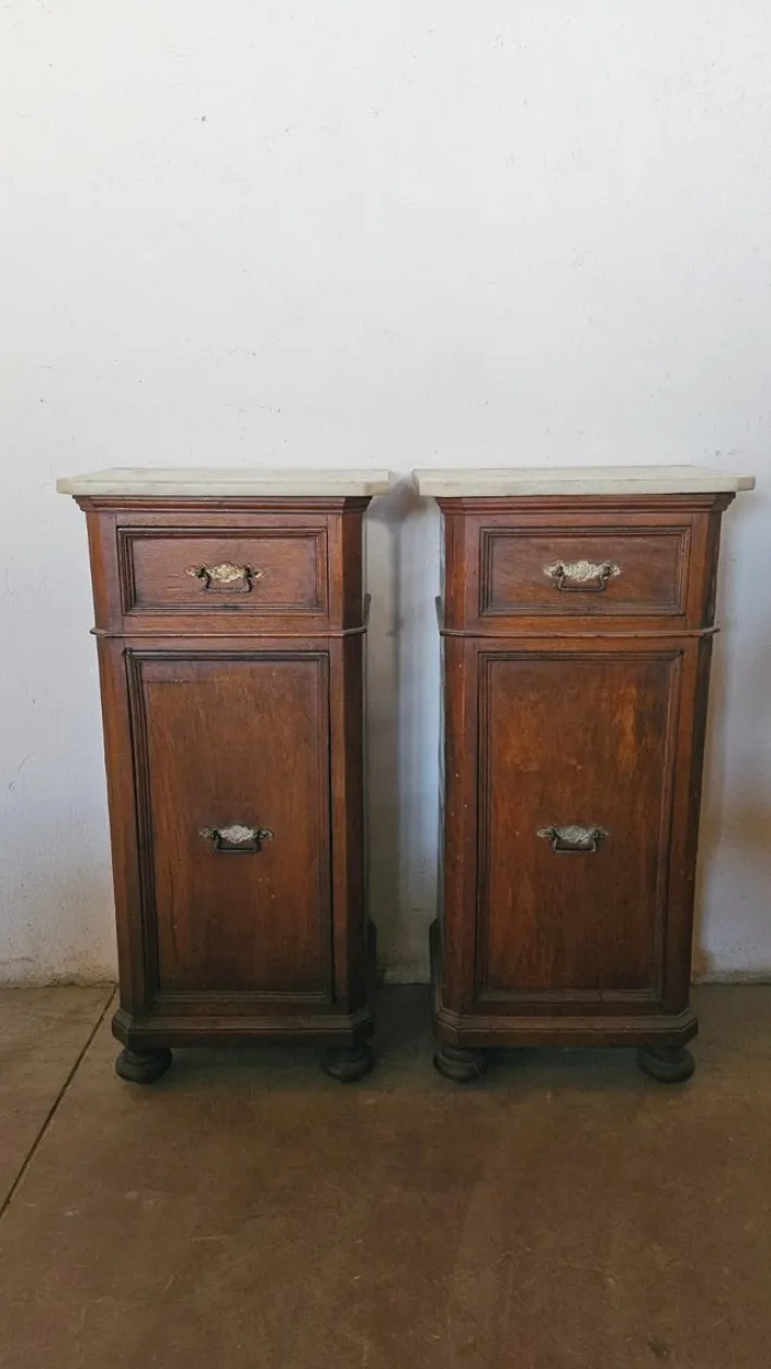Pamono Antique Bedside Tables, 1890s, Set of 2