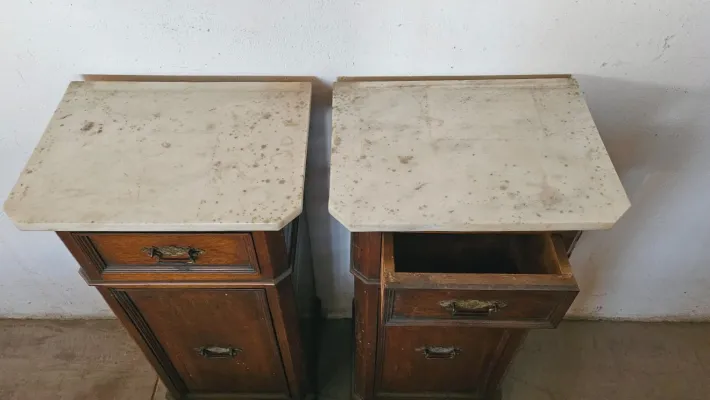 Pamono Antique Bedside Tables, 1890s, Set of 2