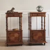 Pamono Antique Bedside Tables with Marble Tops and Columns, 1890, Set of 2 Discount