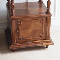Pamono Antique Bedside Tables with Marble Tops and Columns, 1890, Set of 2 Discount