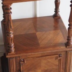 Pamono Antique Bedside Tables with Marble Tops and Columns, 1890, Set of 2 Discount