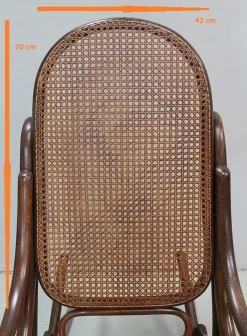 Pamono Antique Beech Rocking Chair, 1900s New