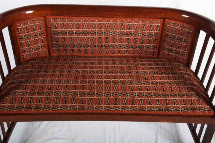 Pamono Antique Bentwood Settee by Josef Hoffmann for Thonet Hot