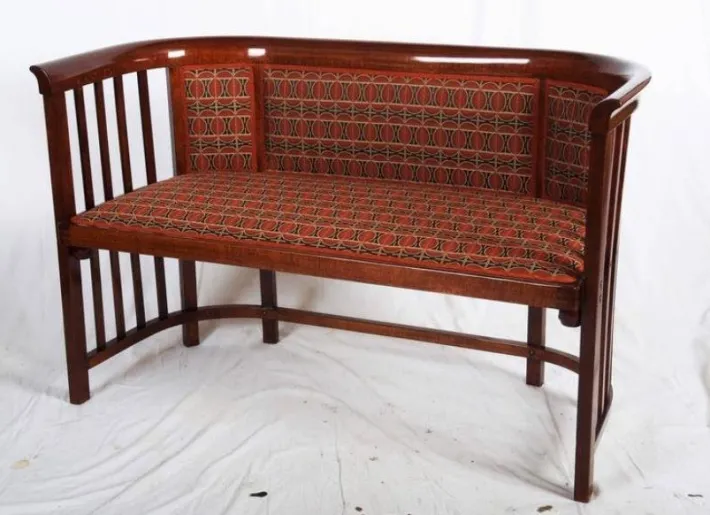 Pamono Antique Bentwood Settee by Josef Hoffmann for Thonet Hot