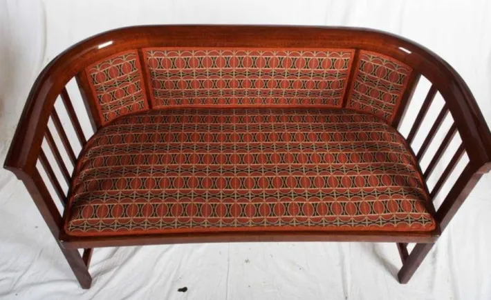 Pamono Antique Bentwood Settee by Josef Hoffmann for Thonet Hot