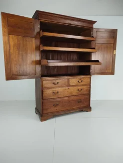 Pamono Antique Berners Street Linen Press Cabinet in Light Oak from Howard & Son's, 1800s Best