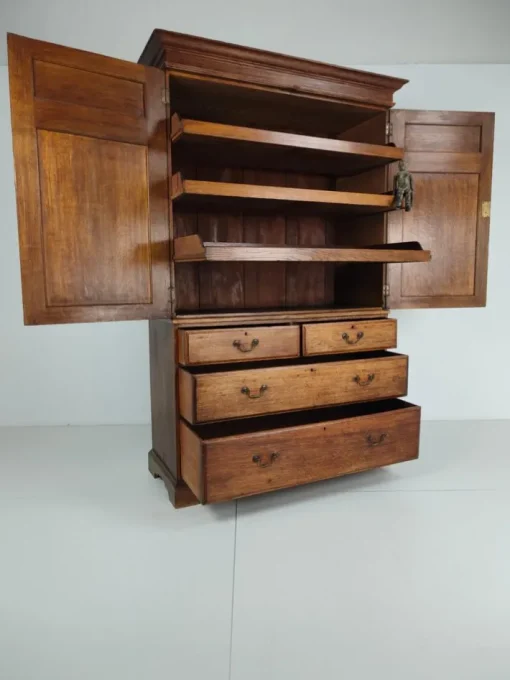 Pamono Antique Berners Street Linen Press Cabinet in Light Oak from Howard & Son's, 1800s Best