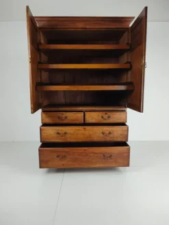Pamono Antique Berners Street Linen Press Cabinet in Light Oak from Howard & Son's, 1800s Best