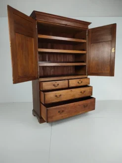 Pamono Antique Berners Street Linen Press Cabinet in Light Oak from Howard & Son's, 1800s Best