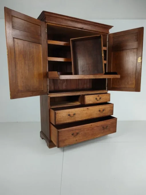 Pamono Antique Berners Street Linen Press Cabinet in Light Oak from Howard & Son's, 1800s Best