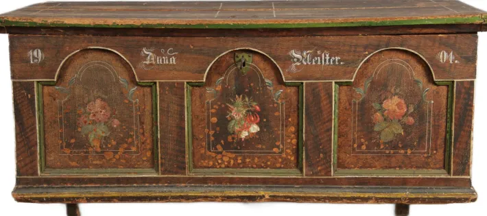 Pamono Antique Bevelled Softwood Chest, 1900 Best