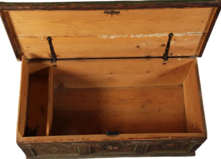 Pamono Antique Bevelled Softwood Chest, 1900 Best