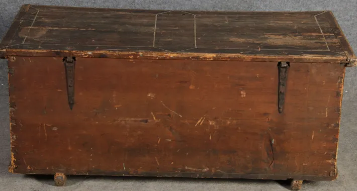 Pamono Antique Bevelled Softwood Chest, 1900 Best