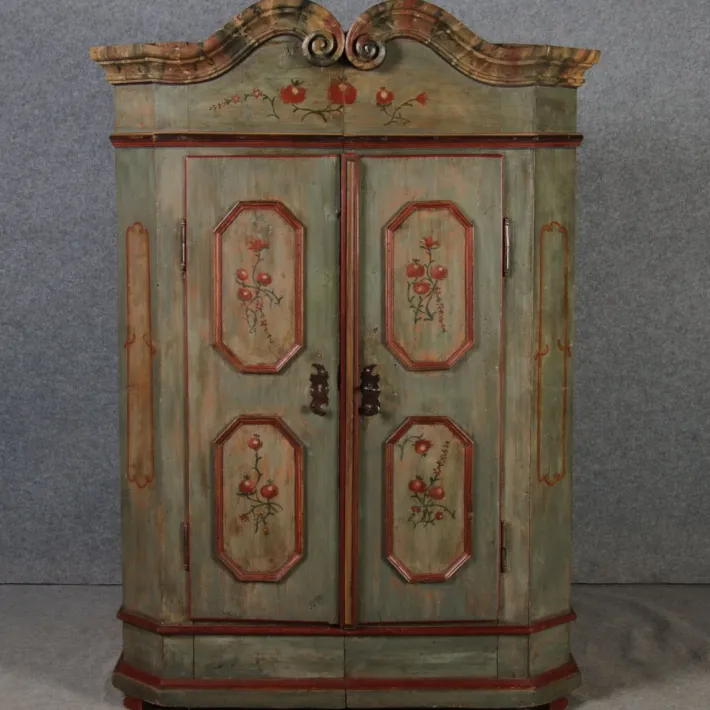 Pamono Antique Bevelled Softwood Cabinet, 1800 Best