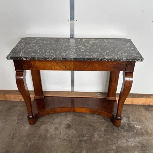 Pamono Antique Biedermeier Console in Walnut & Marble Discount