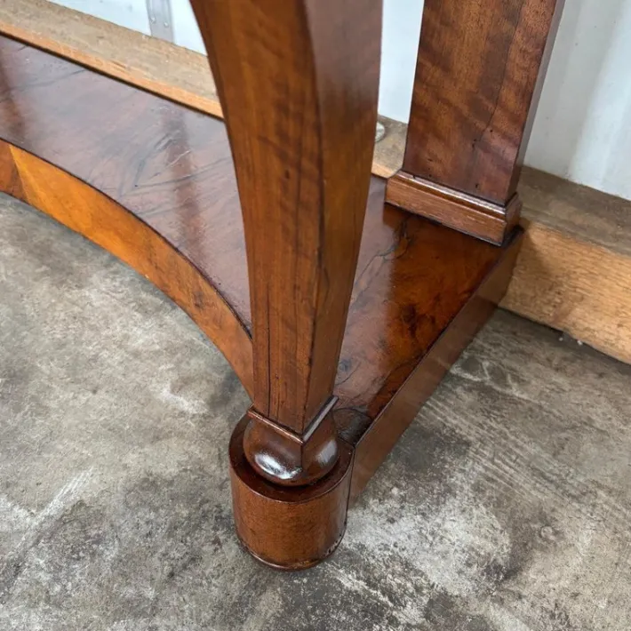 Pamono Antique Biedermeier Console in Walnut & Marble Discount