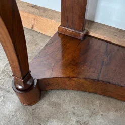 Pamono Antique Biedermeier Console in Walnut & Marble Discount